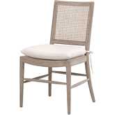 Blume Dining Chair in Performance Textured Cream Linen, Cane & Gray Oak 6663.TXCRM/NG (Set of 2)